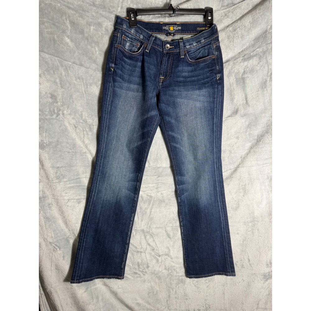 Lucky Brand Classic Rider Dark Wash Bootcut‎ Jeans Womens 2/26 Blue Denim